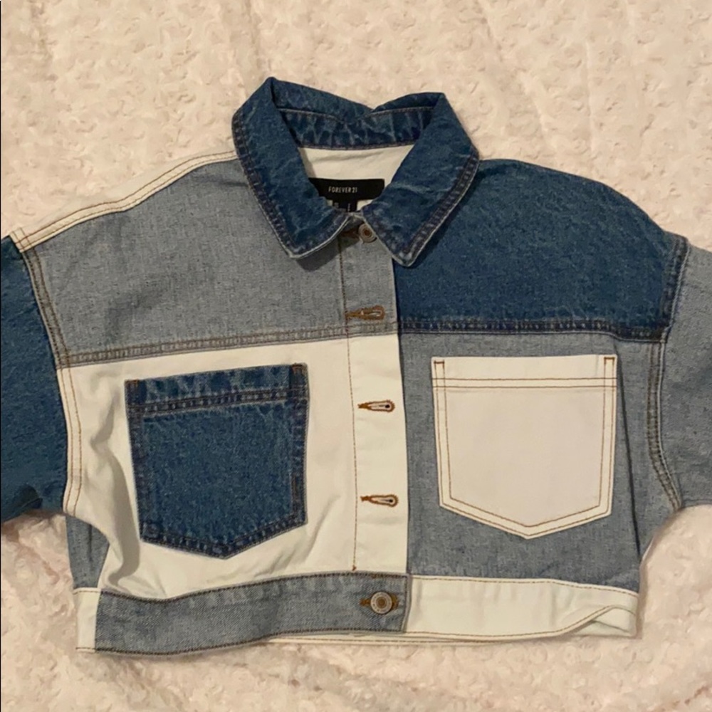 Forever 21 Crop jean jacket